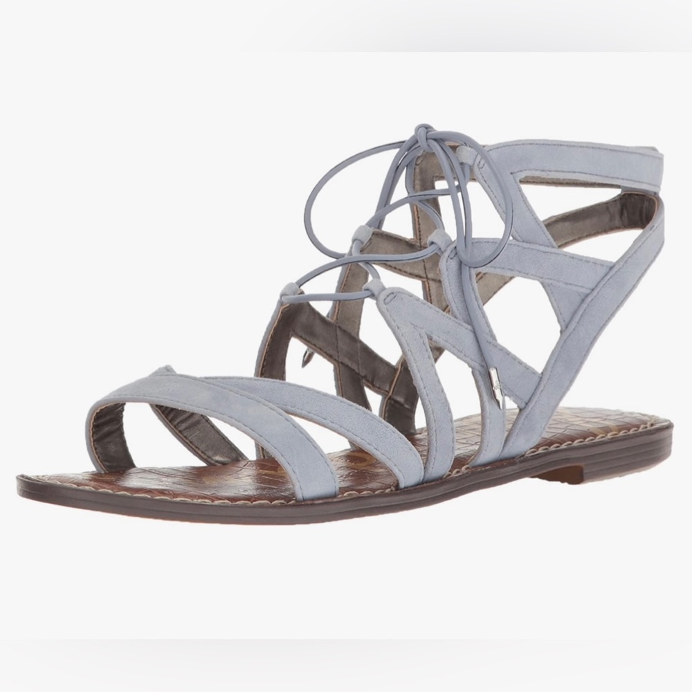 NWT *SAM EDELMAN* Suede Gladiator *GEMMA* Sandals … *DUSTY BLUE* … Size: 8.5 M